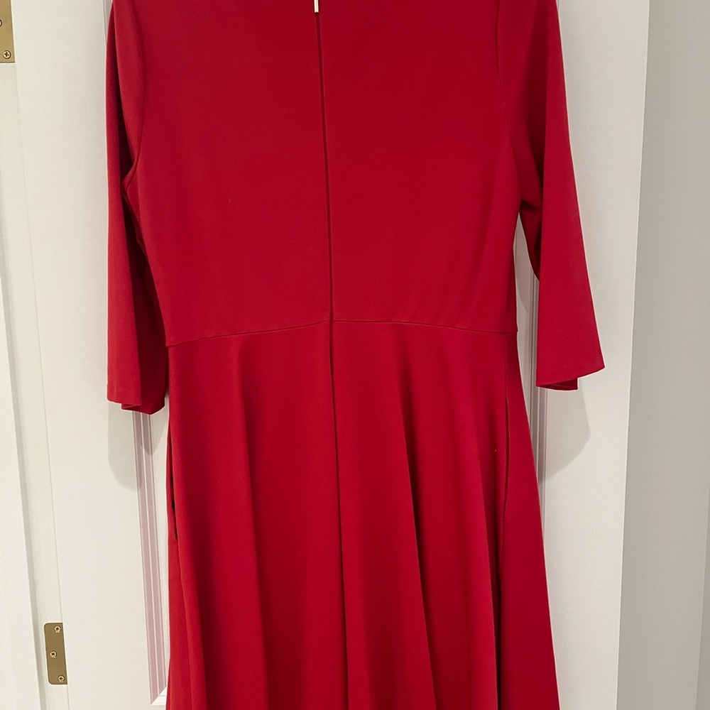 Kate Spade Red 3/4 Sleeve Dress - Picture 3 of 6